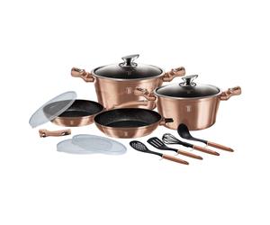Berlinger Haus 13Pc Aluminum Non Stick Cookware Pot Pan Set w/ Detachable Handle
