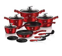 Berlinger Haus 15Pcs Metallic Cookware Set (Burgundy)