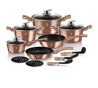 Berlinger Haus 15Pcs Metallic Cookware Set (Rose Gold)