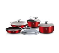 BERLINGER HAUS - 9 pcs cookware Set, Burgundy Metallic Line