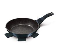 Berlinger Haus Professional Colorful Aluminum Non Stick Cooking Induction Marble Coating Frying Pan Metallic Soft Touch (Aquamarine, 28cm)