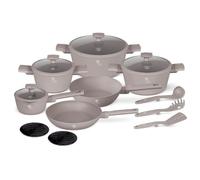 Berlinger Haus Titanium Coating Cookware Set 15 Pieces Taupe Collection | Robust, Versatile and Stylish