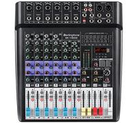 Berlingtone, Professional Bluetooth 8 Channel Audio Mixing Console, USB MP3 Recording, 6 XLR Microphone Jack, 48V 7 Band EQ, Stereo Phantom Power, Multi FX Processor