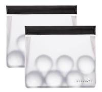 BERLINZO Reusable Ice Storage Bag - Freezer Safe Leak Proof Silicone and Plastic-Free Lunch Bag for Ice and Food Storage - BPA-Free - 2 Pack