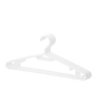 BERLONA Classic Hangers with Side Hooks, Pack of 10, White