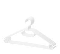 Berlona Clothes Hangers | Pack of 10 | Non-Slip Plastic Hanger | 360° Rotating Hook | Space Saving Hanger, Lightweight and Functional | 41 cm x 21 cm | for Coats, Dresses, Shirts, Sweaters | White