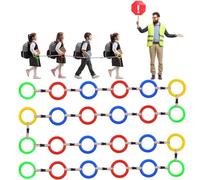 Berlune 36 Pack Toddlers Walking Ropes Preschool Walking Rope for Kids Colorful Line and Safety Loops Detachable Transition Rope for Children's School Kindergarten Outdoor Supplies Wrist Leashes