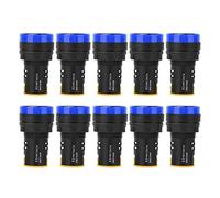 BERM LED Power Indicator Light 10Pcs Super Bright Energy Saving Lamp 24V AD16 22d S for Industrial Machinery Electrical Equipment PC Flame Retardant Red Yellow Blue Green Optional (Blue)
