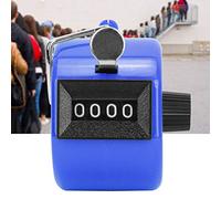 BERM Plastic Knob Reset Hand Tally Counter 4-Digits Handheld Counting Tool for Sports Fittings, Compact and Easy to Use, Red for Sports Event Staff (Blue)