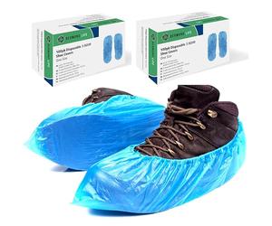 Bermond Life Disposable Shoe Covers | Twin Pack of 100 Plastic Shoe Covers | Blue & Waterproof Shoe Protector | Overshoes with a Storage Box | Shoe Covers for Work | 200 Shoe Covers (2)
