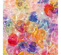 BERMRO 450g/145pcs Large Letter Beads Big Chunky Letter Bead A-Z Acrylic Alphabet Bubble Beads for Paracord Bead Bag Charm Keychains Crafts Education Leaning (cuteUVtmc)