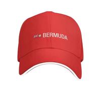 Bermuda Flag Print Hat - Summer Polyester Sun Hat Adjustable Dad Caps Polo Style Classic Uv-Protection Cap - Outdoor Sport Hats Trucker Cap Red