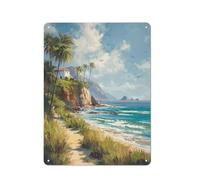 Bermuda Posters Vintage Watercolor Metal Tin Sign