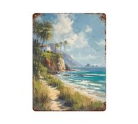 Bermuda Posters Vintage Watercolor Metal Tin Sign