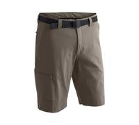 maier sports Men's Huang Hiking Trousers, Outdoor Shorts with Integrated Belt, Trekking Pants Teak