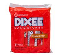 Bermudez Dixee Sandwich Cookies | Peanut Butter | 330g (6 x 55g) | Authentic Caribbean Snack | Made in Trinidad & Tobago