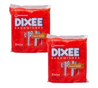 Bermudez Dixee Sandwich Cookies | Peanut Butter | 330g (6 x 55g) | Authentic Caribbean Snack | Made in Trinidad & Tobago | Pack of 2