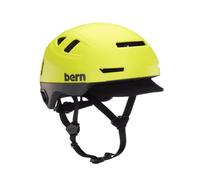 Bern Hudson MIPS Adult Commuter Bike Helmet with Rotational Impact Safety│ Adjustable Safety Light Included│ For Bikes, E Scooters, E Bikes +│ EN1078 Certified│ Large│Hyper Green