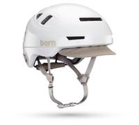 Bern Hudson MIPS Adult Commuter Bike Helmet with Rotational Impact Safety│Adjustable Safety Light Included│For Bikes, E Scooters, E Bikes +│EN1078 Certified│Large│Satin White
