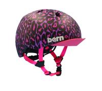 Bern Nina DVRT Kids Bike Helmet with Rotational Impact Safety│Adjustable Comfort│Trusted by Parents Worldwide│EN1078 Certified│S/M│Matte Purple Leopard