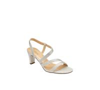 'Bernadette' Open-Toe Sandals Lotus Silver 3