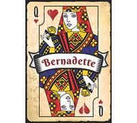 Bernadette: Taccuino A5 | Nome personalizzato Bernadette | Regalo di compleanno per moglie, mamma, sorella, figlia ... | Design: carte da gioco | 120 pagine a righe, piccolo formato A5 (14.8 x 21 cm)