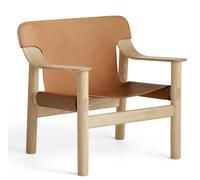 Bernard Chair Armchair Hay Solid oak water-based lacquered / Leather brandy - HAY 257399