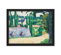 Bernard Pont-aven Landscape Green House Trees Painting Large Framed Art Print Poster Wall Decor 18x24 in