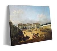 Bérnardo Béllotto Schönbrunn-Palace Viewed from The Front Side Poster Hanging Canvas Paintings Minimalist Wall Art Prints for Bedroom & Living Room 08x12inch