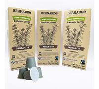 Bernardo PERLA Espresso Biodegradable Capsules Compatible with Nespresso Original Line, Intensity 6/10, USDA Organic, Home Compostable Capsules. 30 Count (3 Boxes of 10 Espresso Pods)