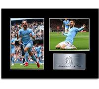 Bernardo Silva Manchester City Player A4 Printed Signed Autograph Photo Display Mount Gift