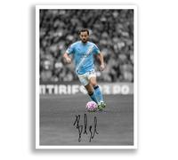 Bernardo Silva Manchester City Signed Photo Poster Print Picture Display Framed Autograph Memorabilia for Football Fans Gift (A4 Poster Only)