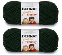 Bernat 2-Pack - Softee Chunky Yarn, Dark Green, Single Ball