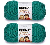 Bernat 2-Pack - Softee Chunky Yarn, Emerald, Single Ball