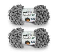 Bernat Alize Blanket, 100% Polyester, Dark Gray, 2 Pack