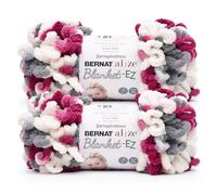 Bernat Alize Blanket Claret Storm Yarn - 2 Pack of 180g/6.4 oz - 100% Polyester - #7 Jumbo - 18 Yards - Knitting/Crochet