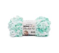 BERNAT Alize Blanket-EZ, White & Mint, 180g