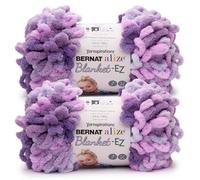 Bernat Alize Blanket Gray Plum Yarn - 2 Pack of 180g/6.4 oz - 100% Polyester - #7 Jumbo - 18 Yards - Knitting/Crochet