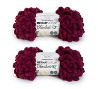 Bernat Alize Blanket, Polyester, Burgundy, 2 Pack
