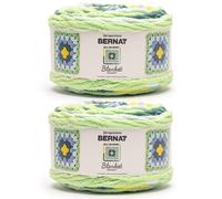 Bernat All in One Blanket Granny Spring Awakening Yarn - 2 Pack of 240g / 8.5oz - 100% Polyester - #6 Super Bulky - 178 Yards per Skein - Knitting/Crochet