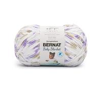 Bernat Baby Blanket BB Little Lilac Dove Print Yarn - 1 Pack of 10.5oz/300g - Polyester - #6 Super Bulky - 220 Yards - Knitting/Crochet