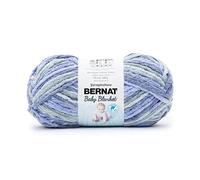 Bernat Baby Blanket BB Lovely Blue Yarn - 1 Pack of 10.5oz/300g - Polyester - #6 Super Bulky - 220 Yards - Knitting, Crocheting & Crafts, Chunky Chenille Yarn