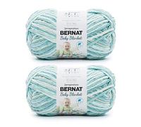 Bernat Baby Blanket Blue Green Yarn - 2 Pack of 300g/10.5oz - Polyester - 6 Super Bulky - 220 Yards - Knitting/Crochet