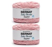 Bernat Baby Blanket Dappled Peachy KEEN Yarn - 2 Pack of 300g/10.6 oz - 100% Polyester - #6 Super Bulky - 220 Yards - Knitting/Crochet