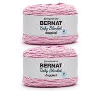 Bernat Baby Blanket Dappled Rosie Yarn - 2 Pack of 300g/10.6 oz - 100% Polyester - #6 Super Bulky - 220 Yards - Knitting/Crochet