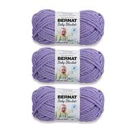Bernat Baby Blanket Lilac Yarn - 3 Pack of 100g/3.5oz - Polyester - 6 Super Bulky - 72 Yards - Knitting, Crocheting, Crafts & Amigurumi, Chunky Chenille Yarn