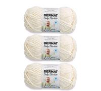 Bernat Baby Blanket Vanilla Yarn - 3 Pack of 100g/3.5oz - Polyester - 6 Super Bulky - 72 Yards - Knitting/Crochet
