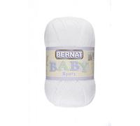 Bernat Baby Sport BB Baby White Yarn - 1 Pack of 12.3oz/350g - Acrylic - #3 Light - 1256 Yards - Knitting/Crochet