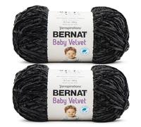 Bernat Baby Velvet BB Baby Blackbird Yarn - 2 Pack of 300g/10.5 oz - 100% Polyester - #4 Worsted (Medium) - 492 Yards - Knitting/Crochet