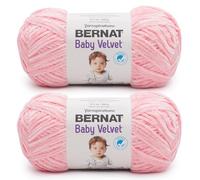 Bernat Baby Velvet BB Ever After Pink Yarn - 2 Pack of 300g/10.5 oz - 100% Polyester - #4 Worsted (Medium) - 492 Yards - Knitting/Crochet